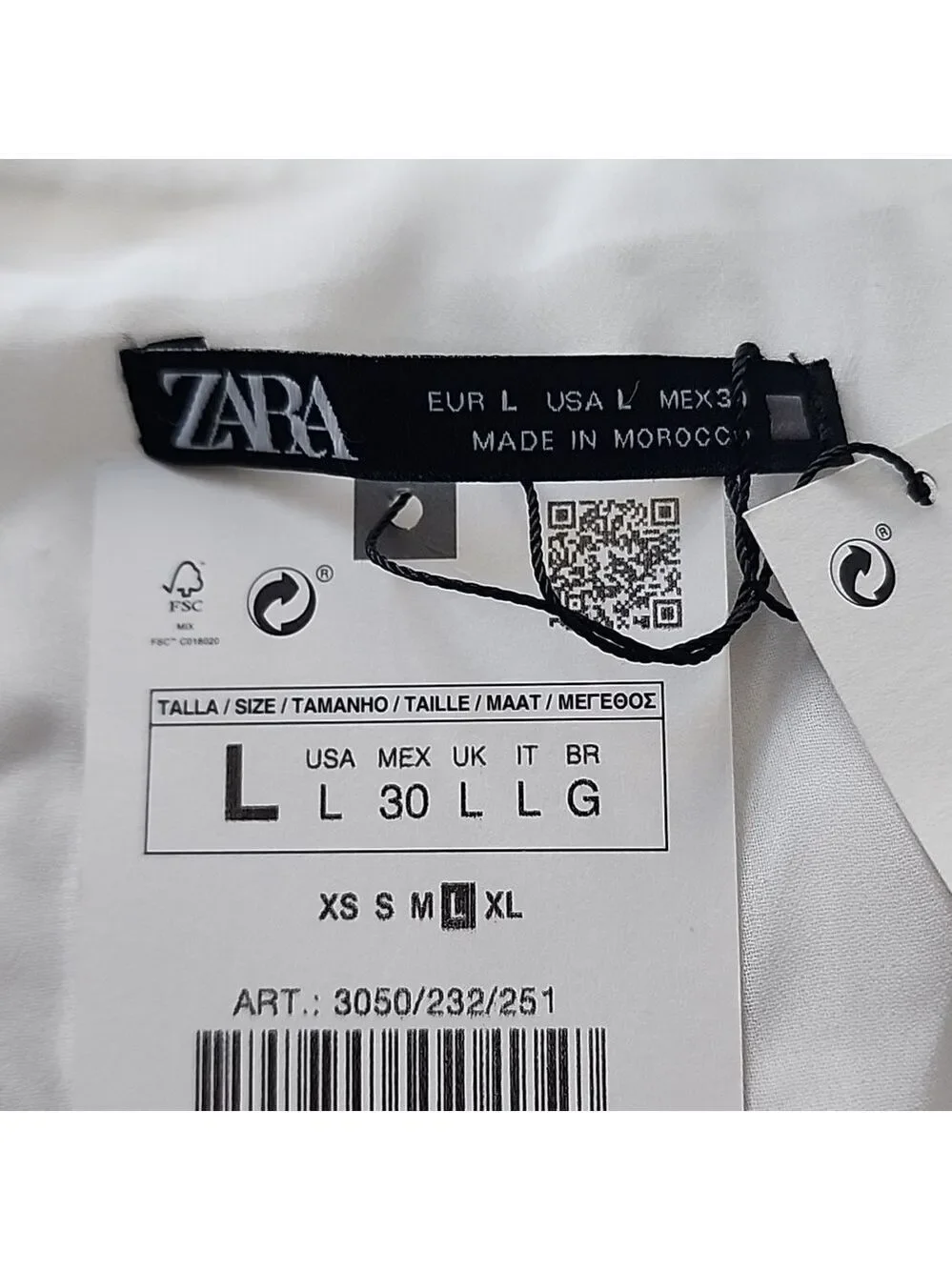 NWT Zara One Shoulder Asymmetrical Dress, Size L - Picture 7 of 7